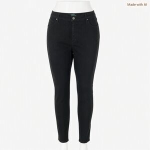 NWT Terra & Sky Black High Rise Skinny Jeans Plus Size 26W